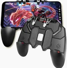 Six-Finger for PUBG Mobile Phone Controller L1R1 Shooter Triggers Fire Joystick Gamepad